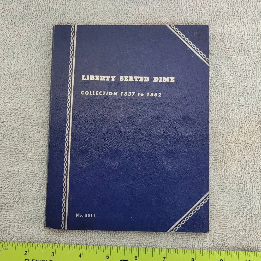 Whitman Liberty Seated Dime Collection 1837 to 1862 Coin Folder No 9011 Blue